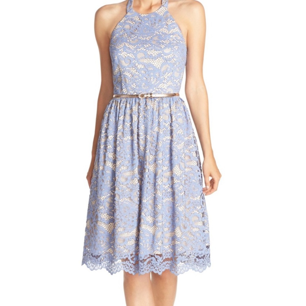 Eliza J halter lace dress